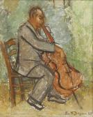 BAYNES Keith Stuart 1887-1977,STUDY OF CATALAN CELLIST,1955,Sworders GB 2020-06-14