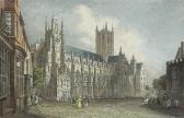 BAYNES Thomas Mann 1794-1854,View of Canterbury Cathedral,1818,Canterbury Auction GB 2014-02-11