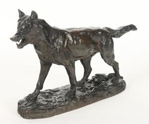 BAYRE Antoine Louis 1796-1875,Striding wolf,Kamelot Auctions US 2023-03-22