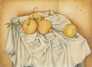 BAZ VIAUD Emilio 1918-1991,Untitled, Pomegranates,1948,Swann Galleries US 2022-12-01