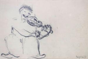 BAZAINE Jean 1904-2001,Le violoniste,1931,Bayeux Encheres FR 2024-04-01