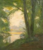 BAZEILLES Albert 1869,Cours d'eau dans la forêt,Millon & Associés FR 2024-01-25