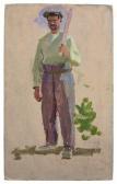BAZILLE Frédéric 1841-1870,Vendangeur à la casquette,1869,Binoche et Giquello FR 2021-10-15