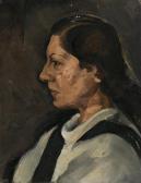 BAZIOTES William 1912-1963,Portrait of a Woman,1930,Swann Galleries US 2020-09-17