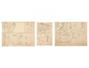 BAZIOTES William 1912-1963,Untitled (triptych),Hindman US 2024-03-07