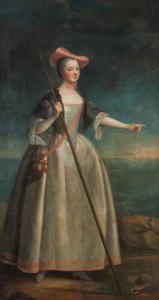 BAZIRAY Charles 1730-1755,Portrait de femme en pèlerine,Piasa FR 2013-04-10
