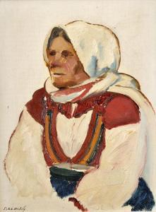 BAZOVSKY Milos Alexander 1899-1968,Osaďanka (Žena z Liptovskej Osady),1930,Soga SK 2012-11-13