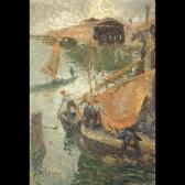 BAZZARO Leonardo 1853-1937,Bragozzi nel porto di Chioggia,Il Ponte Casa D'aste Srl IT 2018-11-22