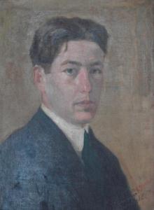 BAZZURRO Domingo Luis 1886-1962,Retrato de Enrique Caroselli,Juan E. Gomensoro UY 2008-06-26