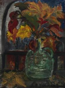 BEACH Sara Berman 1897-1978,Floral still life in green jug,John Moran Auctioneers US 2021-10-26
