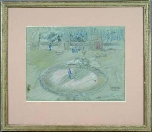 BEAL Gifford 1879-1956,Beal, "Circus", Colored Pencil / Crayon,Kaminski & Co. US 2008-09-21
