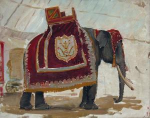 BEAL Gifford 1879-1956,sketch of a circus elephant,Blackwood/March GB 2008-10-15