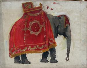 BEAL Gifford 1879-1956,sketch of a circus elephant,Blackwood/March GB 2008-10-15