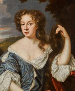 BEALE Mary 1633-1699,Portrait of a lady, half-length, with a landscape ,Sotheby's GB 2023-09-20