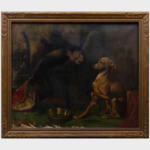 BEARD James Henry 1812-1893,Monkey Intimidating a Greyhound,1878,Stair Galleries US 2020-09-10