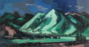 BEARDEN Edward 1919-1980,In the Elk Mountains,Dallas Auction US 2012-01-28