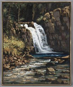 BEARDEN Edward 1919-1980,Waterfall, Crystal River,1970,Dallas Auction US 2014-10-29