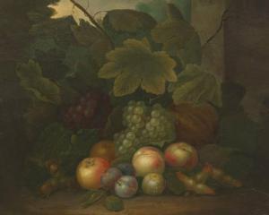 BEARDMORE William 1822-1826,Still life with apples, grapes, and plums,Aspire Auction US 2022-09-08