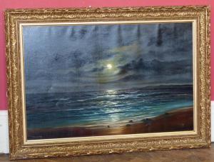 BEARDSLEY A,Moonlit coastal scene,Peter Wilson GB 2020-01-16