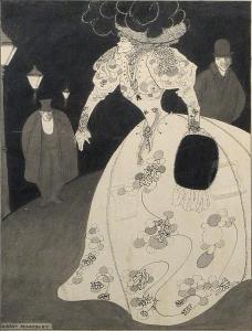 BEARDSLEY Aubrey 1872-1898,A woman in white,Bonhams GB 2011-01-23