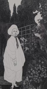 BEARDSLEY Aubrey,Frontispiece to The Pierrot of the Minute,1897,Burstow and Hewett 2024-02-29
