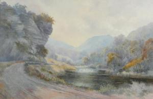 BEARDSLEY D.H,River scene at dusk,1922,Burstow and Hewett GB 2013-03-27