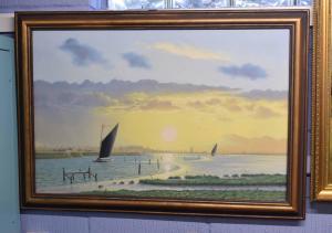 BEARMAN Peter,Broads scene at sunset,20th century,Keys GB 2020-04-30