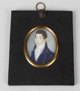 BEARS Orlando Hand 1811-1851,A young male wearing a blue overcoat,Fellows & Sons GB 2016-08-08