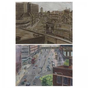 Beasley Geoffrey,two views of Charles Street,1984,Gilding's GB 2022-11-08