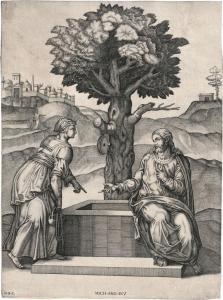 BEATRIZET Nicolaus 1515-1570,Christus und die Samariterin,Galerie Bassenge DE 2022-06-01