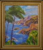 BEATTIE Alexander 1969,Mediterranean Coastal Scene,Hood Bill & Sons US 2019-08-20