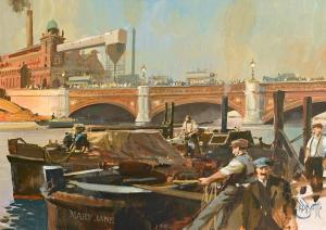 BEATTIE Robert D.,Unloading the Barges, Dublin Wharf,Morgan O'Driscoll IE 2023-10-31