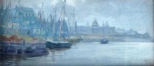 BEATTY A NORTON 1800-1900,Quebec Harbour Scene,Westbridge CA 2015-06-28