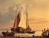 BEATTY David,A Dutch Estuary Scene with figures in a rowing b,20th Century,John Nicholson 2013-04-11