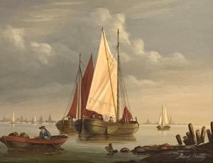 BEATTY David,Dutch Fishing Boats in the Harbou,20th century,Duggleby Stephenson (of York) 2020-06-19