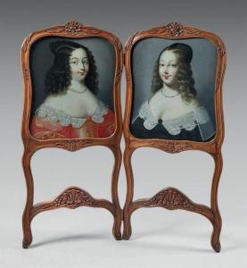 BEAUBRUN Charles 1604-1692,Portrait de deux élégantes,De Maigret FR 2020-07-09