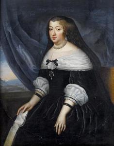 BEAUBRUN Henri 1603-1677,Portrait of Ann of Austria,three-quarter-length, i,Bonhams GB 2010-10-27