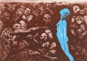 BEAUCHAMP Robert 1923-1995,Blue Nude,1980,Ro Gallery US 2023-11-17