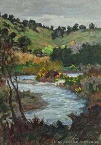 BEAUCHAMP Robert Proctor 1819-1889,River Landscape,International Art Centre NZ 2014-11-26