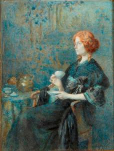 BEAUFEREY Louise Laure 1800-1800,L'heure du thé,Millon & Associés FR 2013-12-17