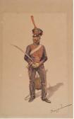 BEAUGARD 1822-1828,Un hussard tenant un sabre regardant vers la gauche,Christie's GB 2005-06-29