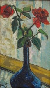 BEAUJARD Lucien 1912-2010,Rose au vase bleu,1961,Piasa FR 2011-03-23