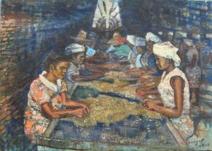 BEAUJARD Lucien 1912-2010,Triage du café (côte Est de Madagascar),1970,Piasa FR 2011-03-23