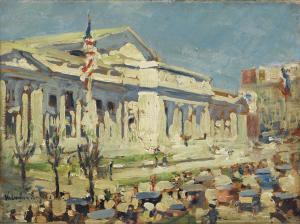 BEAULEY William Jean,The New York Public Library from Fifth Avenue,Swann Galleries 2018-06-14