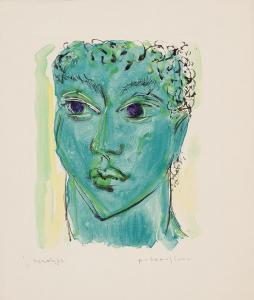 BEAULIEU Paul Vanier 1910-1996,Portrait (Visage vert),Heffel CA 2024-03-28