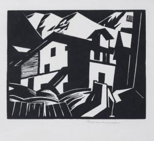 BEAUMONT Leonard 1891-1986,Swiss Mountain Village (Dickinson 78),1935,Forum Auctions GB 2023-10-12