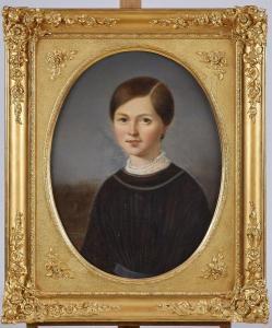 BEAUMONT 1700-1800,Portrait de jeune femme au col de dentelle,1853,Adjug'art FR 2019-06-18