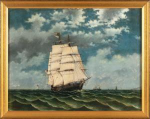 BEAUREGARD Charles Grant 1856-1919,Clipper ship headed in,Eldred's US 2022-08-05