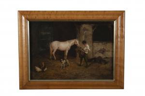 BEAUREGARD Charles Grant,Stable Interior with Horse about to be Saddled Up,,Adams 2018-09-09