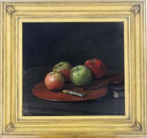 BEAUREGARD G.Pierre 1847-1894,Apples on an Artist's Palette,1878,Christie's GB 2008-09-03